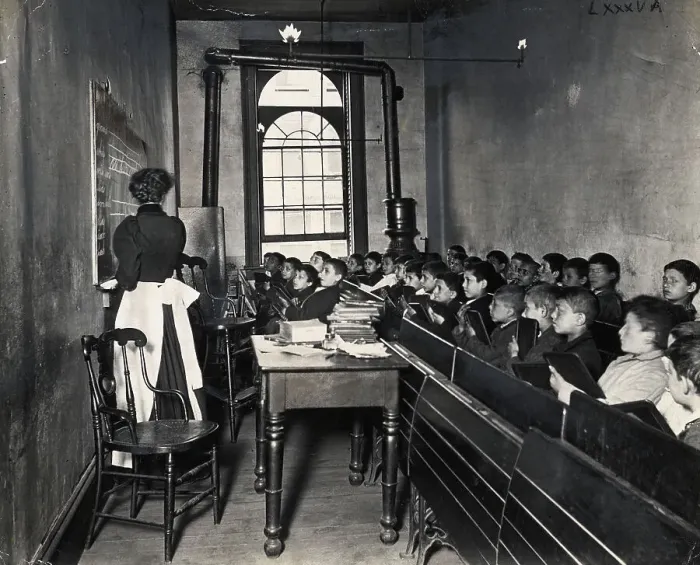 Framed Print : Teacher Instructing Schoolboys in Small Classroom Framed Print : Teacher Instructing Schoolboys in Small Classroom