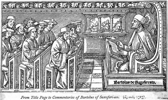 Framed Print : Teacher Instructing Students in Medieval Classrom Framed Print : Teacher Instructing Students in Medieval Classrom