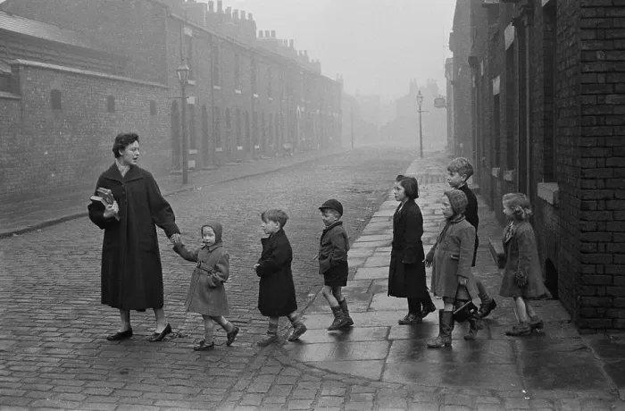 Framed Print : Teacher And Pupils In Manchester Framed Print : Teacher And Pupils In Manchester