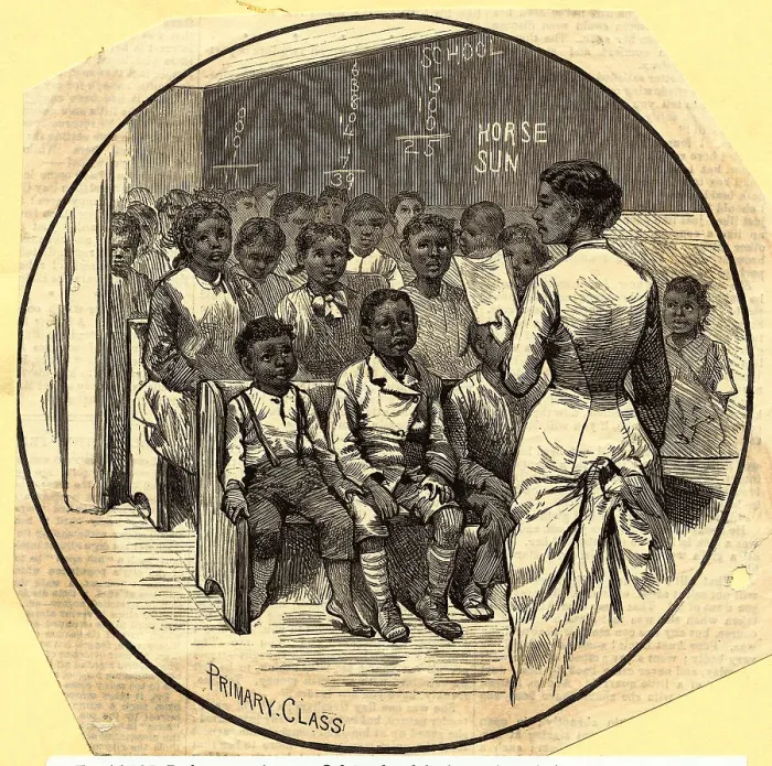 Framed Print : Teacher Standing in Front of Pupils