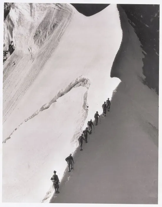 Framed Print : Team Climbing Mountain Framed Print : Team Climbing Mountain