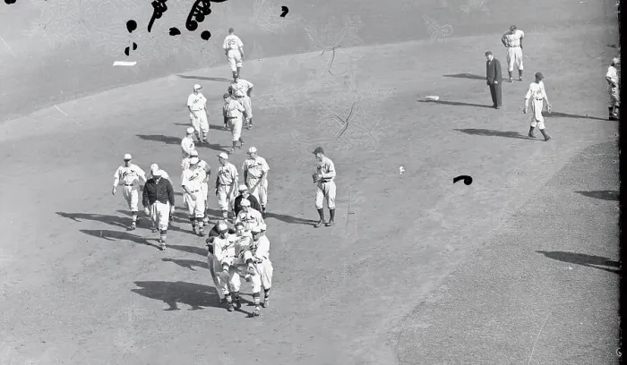 Framed Print : Teammates Carrying Dizzy Dean from Field Framed Print : Teammates Carrying Dizzy Dean from Field