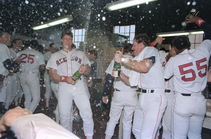 Framed Print : Teammates Celebrating in Locker Room Framed Print : Teammates Celebrating in Locker Room