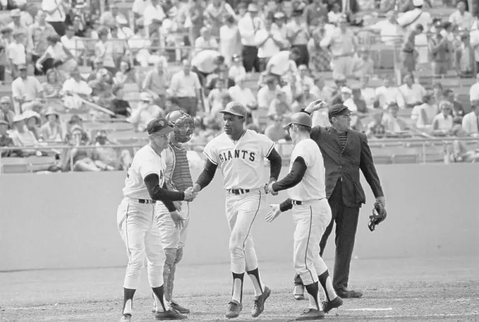 Framed Print : Teammates Greeting Bobby Bonds Framed Print : Teammates Greeting Bobby Bonds