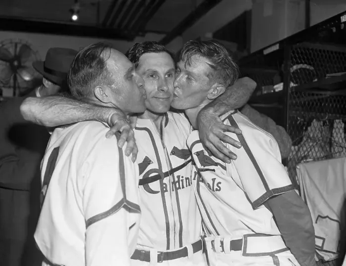Framed Print : Teammates Kissing Harry Brecheen Framed Print : Teammates Kissing Harry Brecheen