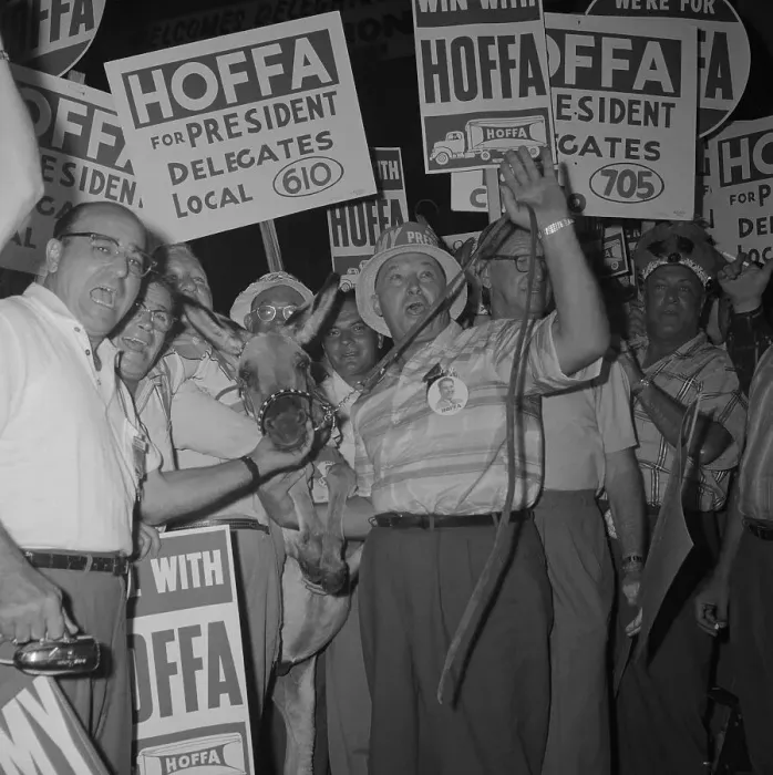 Framed Print : Teamsters Rooting for Jimmy Hoffa Framed Print : Teamsters Rooting for Jimmy Hoffa