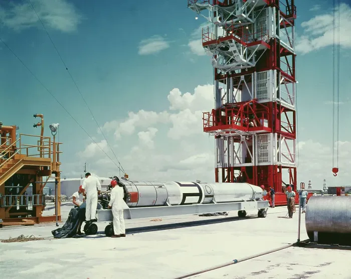 Framed Print : Technicians Testing Vanguard Rocket Framed Print : Technicians Testing Vanguard Rocket