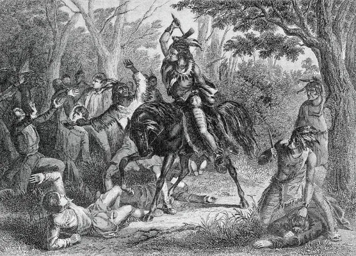 Framed Print : Tecumseh Fighting on Horseback for the British Framed Print : Tecumseh Fighting on Horseback for the British