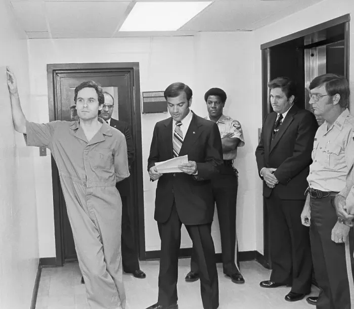 Framed Print : Ted Bundy In Police Station Framed Print : Ted Bundy In Police Station