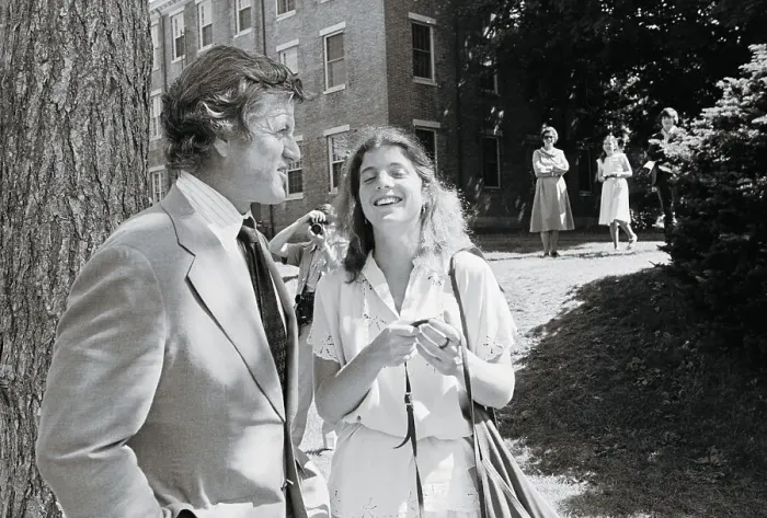 Framed Print : Ted Kennedy and Caroline Kennedy at Graduation Ceremonies Framed Print : Ted Kennedy and Caroline Kennedy at Graduation Ceremonies