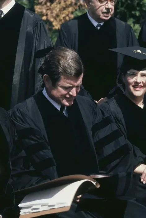 Framed Print : Ted Kennedy At Commencement