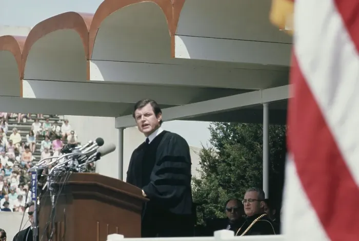 Framed Print : Ted Kennedy At Commencement Framed Print : Ted Kennedy At Commencement