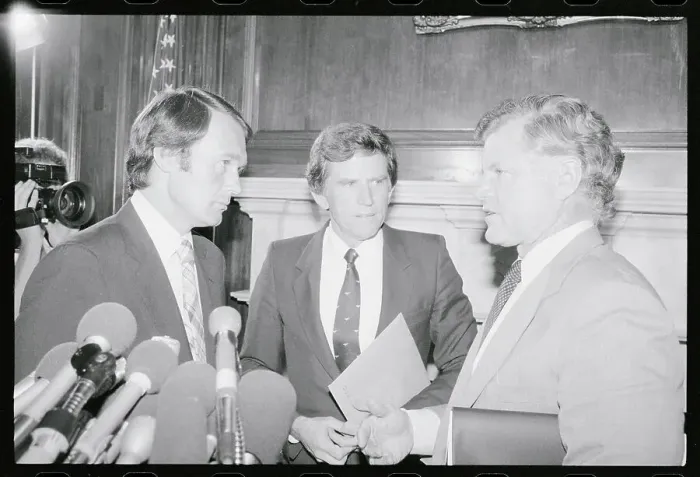 Framed Print : Ted Kennedy and Fellow Democrats at Podium Framed Print : Ted Kennedy and Fellow Democrats at Podium