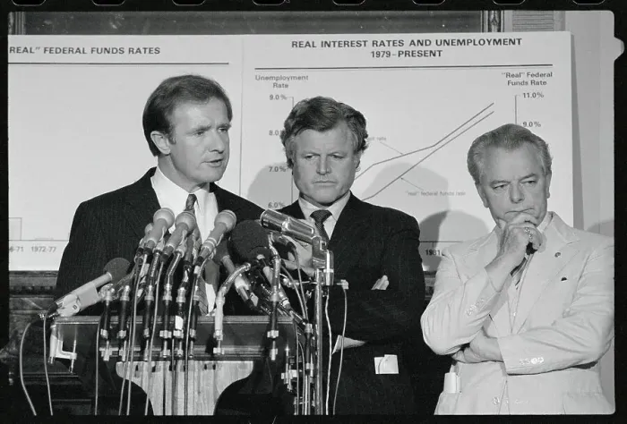 Framed Print : Ted Kennedy and Fellow Senators at Microphones Framed Print : Ted Kennedy and Fellow Senators at Microphones