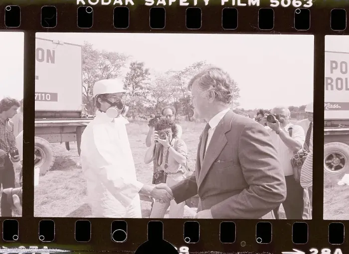 Framed Print : Ted Kennedy Greeting Environmental Employee Framed Print : Ted Kennedy Greeting Environmental Employee