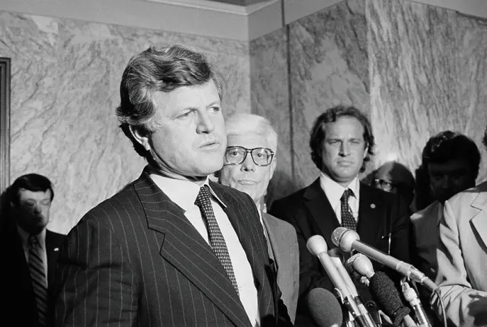 Framed Print : Ted Kennedy with John Anderson Nearby Framed Print : Ted Kennedy with John Anderson Nearby