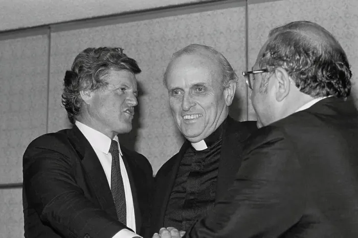 Framed Print : Ted Kennedy with Robert Drinan Framed Print : Ted Kennedy with Robert Drinan