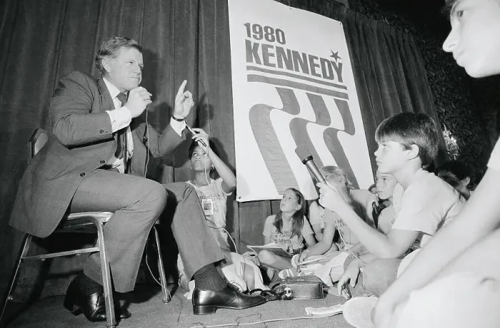 Framed Print : Ted Kennedy on Stage with Microphone Framed Print : Ted Kennedy on Stage with Microphone