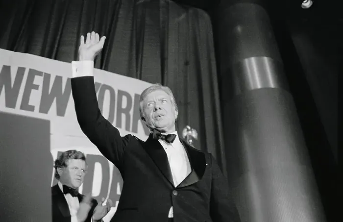 Framed Print : Ted Kennedy Supporting Jimmy Carter