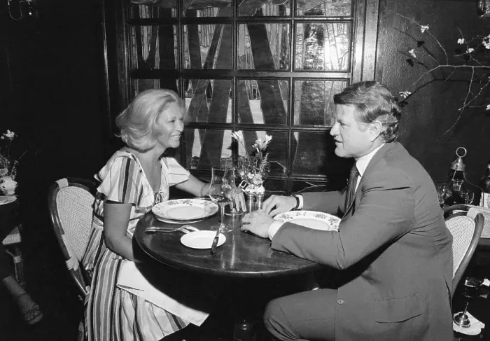 Framed Print : Ted Kennedy And Wife At Restaurant