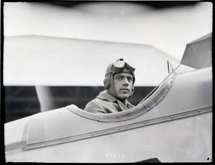 Framed Print : Ted Meredith In Airplane Framed Print : Ted Meredith In Airplane