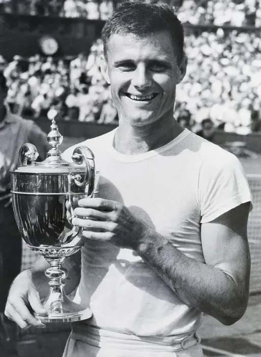 Framed Print : Ted Schroeder With Wimbledon Trophy Framed Print : Ted Schroeder With Wimbledon Trophy