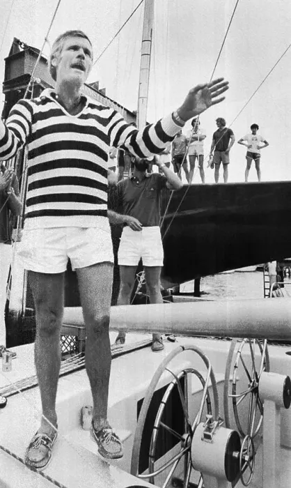 Framed Print : Ted Turner on Yacht Framed Print : Ted Turner on Yacht