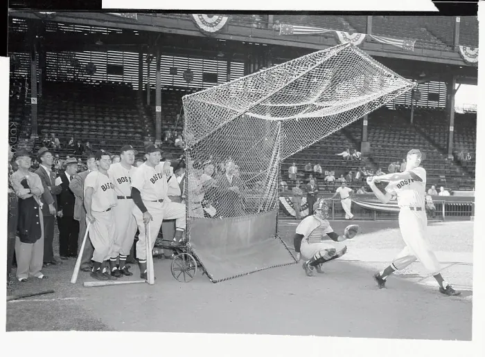 Framed Print : Ted Williams Batting at Practice Framed Print : Ted Williams Batting at Practice