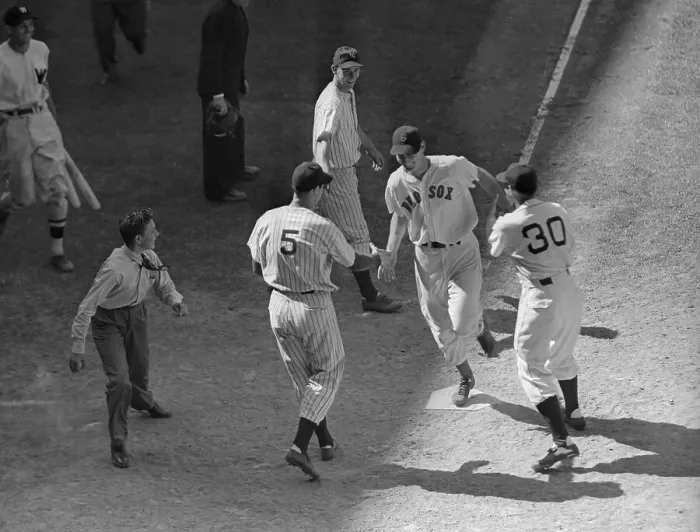 Framed Print : Ted Williams Crossing The Plate Framed Print : Ted Williams Crossing The Plate