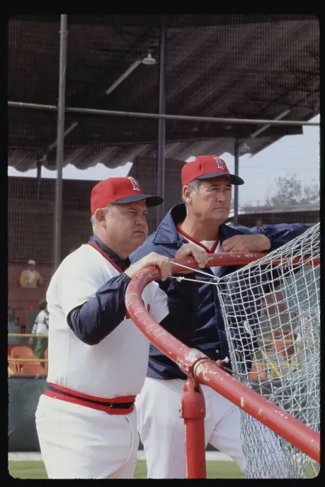 Framed Print : Ted Williams and Don Zimmer