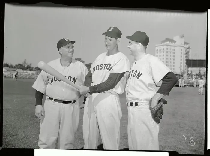 Framed Print : Ted Williams and Friends on the Field Framed Print : Ted Williams and Friends on the Field