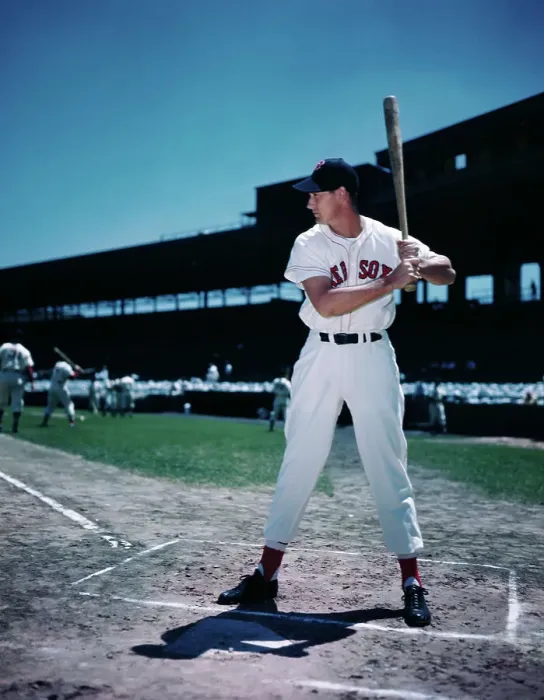 Framed Print : Ted Williams Holding Baseball Bat Framed Print : Ted Williams Holding Baseball Bat