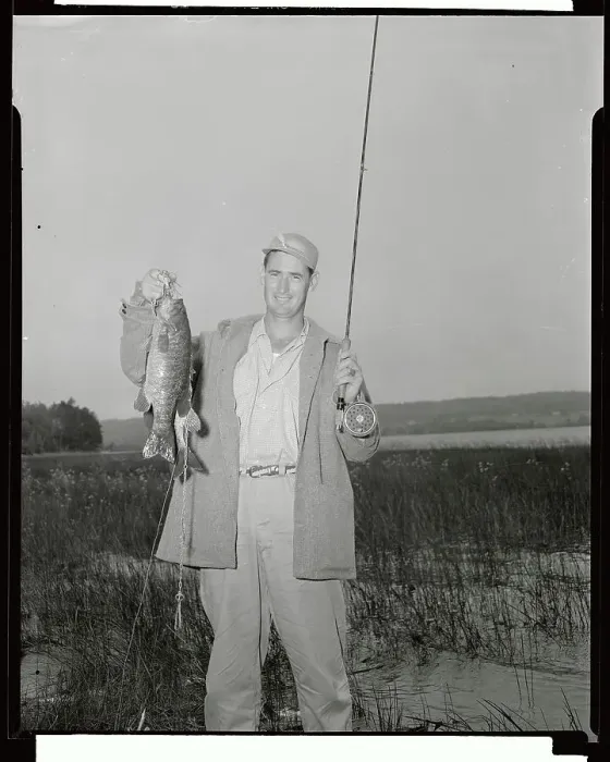 Framed Print : Ted Williams Holding up His Fish Catch Framed Print : Ted Williams Holding up His Fish Catch
