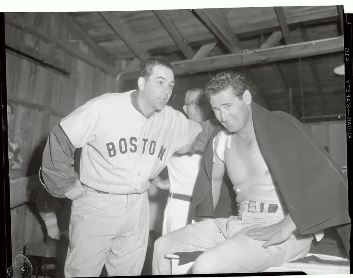 Framed Print : Ted Williams with Lou Boudreau Framed Print : Ted Williams with Lou Boudreau