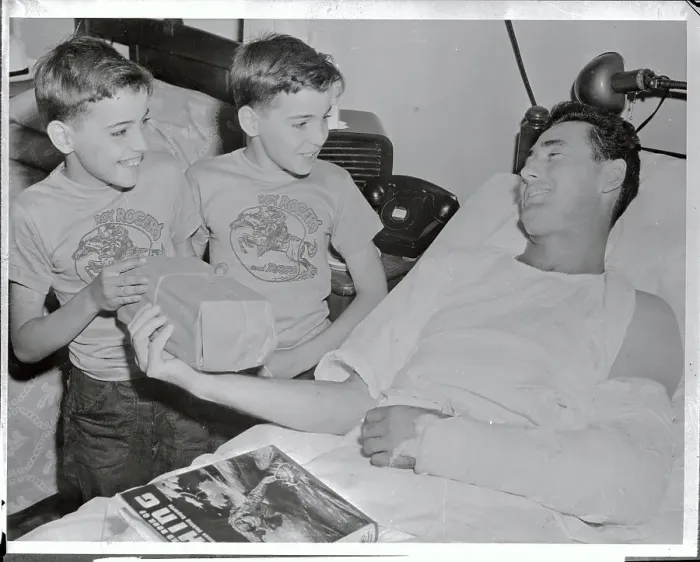 Framed Print : Ted Williams Lying in Hospital Bed with Young Visitors Nearby Framed Print : Ted Williams Lying in Hospital Bed with Young Visitors Nearby