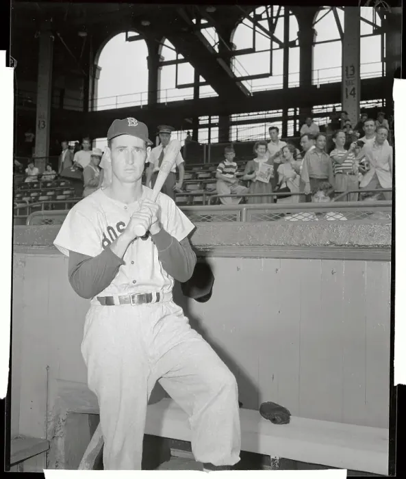 Framed Print : Ted Williams Posing with Baseball Bat Before All Star Game Framed Print : Ted Williams Posing with Baseball Bat Before All Star Game