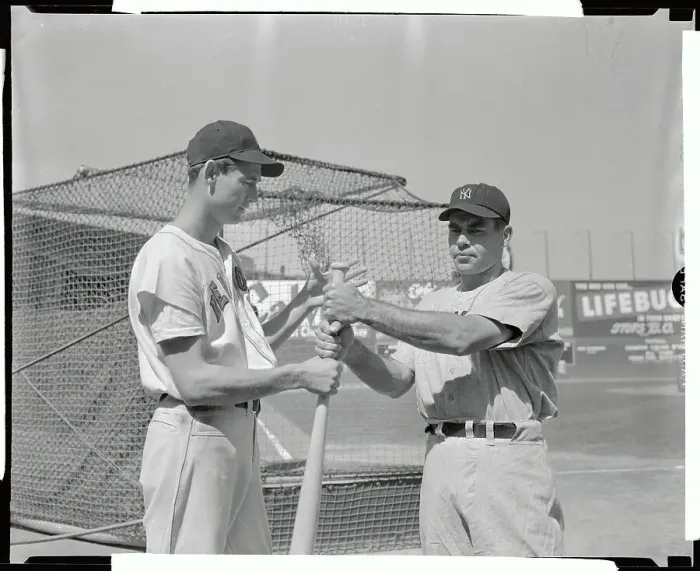 Framed Print : Ted Williams Talking with Charley Keller Framed Print : Ted Williams Talking with Charley Keller