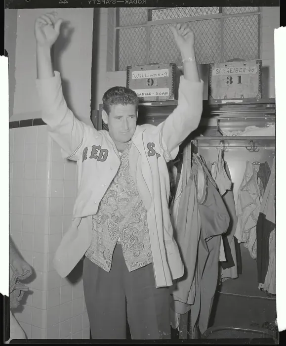 Framed Print : Ted Williams Trying on His Uniform Framed Print : Ted Williams Trying on His Uniform