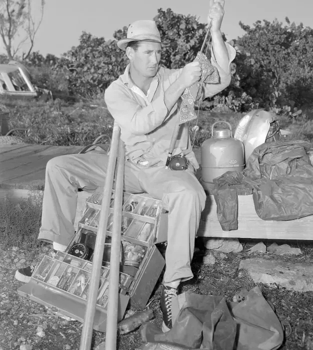 Framed Print : Ted Williams Working with Fishing Rod Framed Print : Ted Williams Working with Fishing Rod