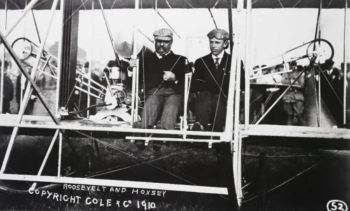 Framed Print : Teddy Roosevelt And Arch Hoxsey In Plane Framed Print : Teddy Roosevelt And Arch Hoxsey In Plane