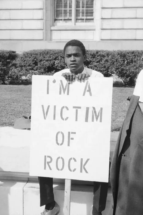 Framed Print : Teenager Protesting Rock Music Framed Print : Teenager Protesting Rock Music