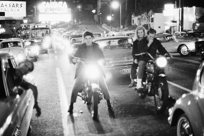 Framed Print : Teenagers Cruising Las Vegas Strip at Night Framed Print : Teenagers Cruising Las Vegas Strip at Night