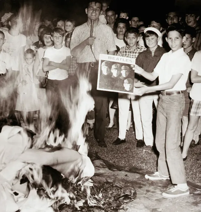 Framed Print : Teenagers Protest Against the Beatles Framed Print : Teenagers Protest Against the Beatles