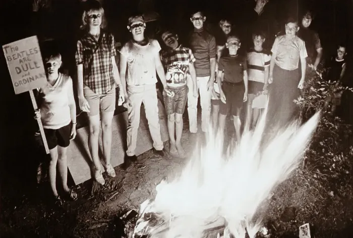 Framed Print : Teenagers Protest Against The Beatles