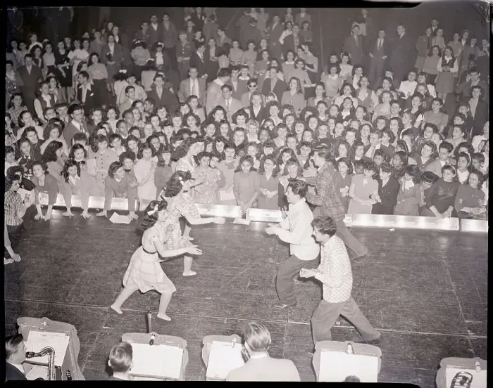 Framed Print : Teenagers Watching Dance Demonstration Framed Print : Teenagers Watching Dance Demonstration