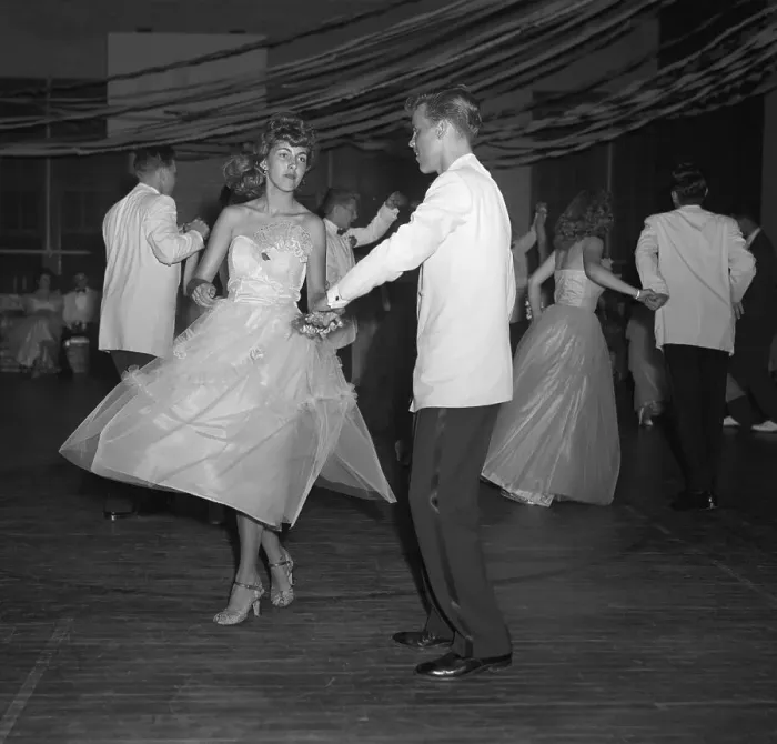 Framed Print : Teens Jitterbugging at Prom