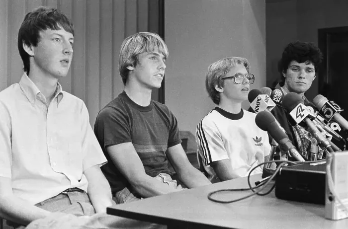 Framed Print : Four Teens Talk At Press Conf Framed Print : Four Teens Talk At Press Conf