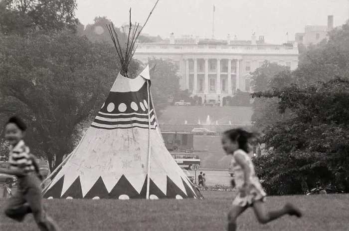 Framed Print : Teepee On Washington Monument Grounds Framed Print : Teepee On Washington Monument Grounds