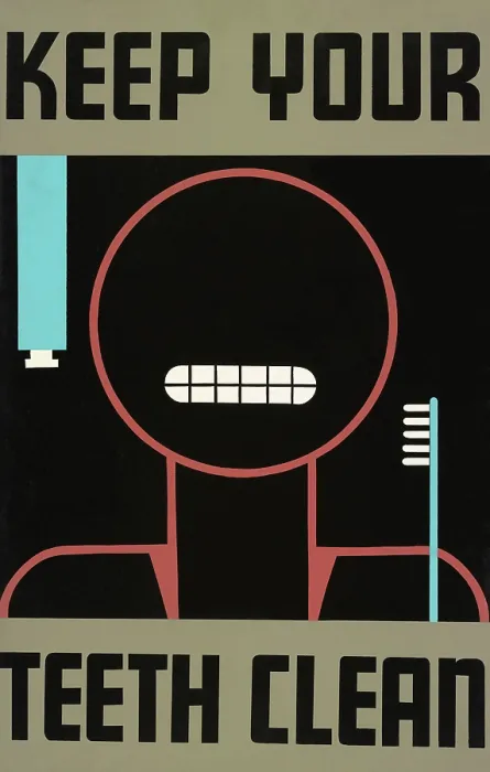 Framed Print : Keep Your Teeth Clean Poster