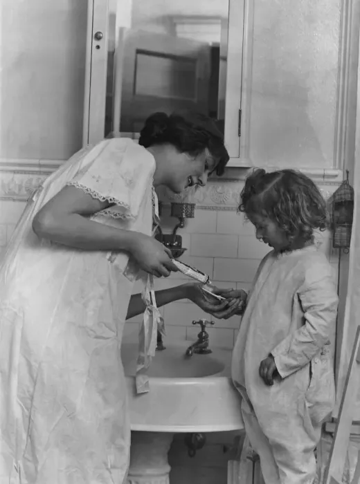 Framed Print : Teeth Cleaning Lesson